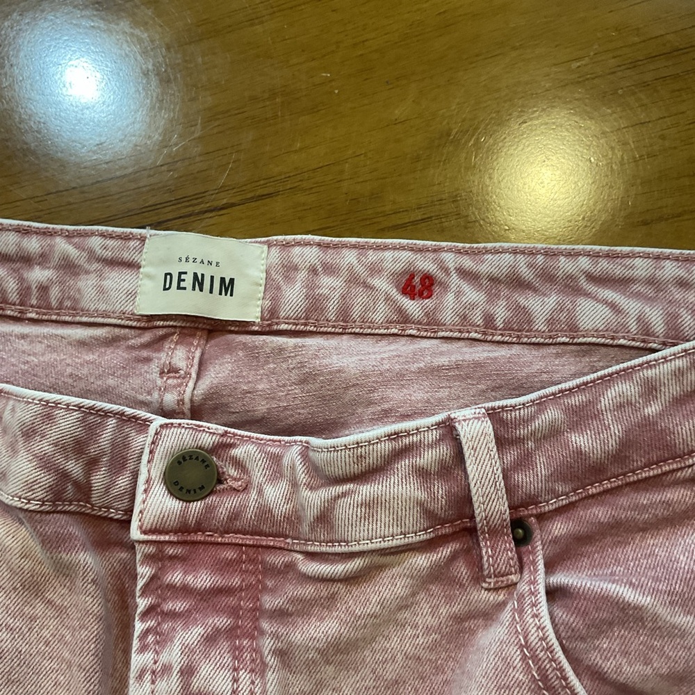 Sézane Pink Straight Leg Jeans - Picture 3 of 4